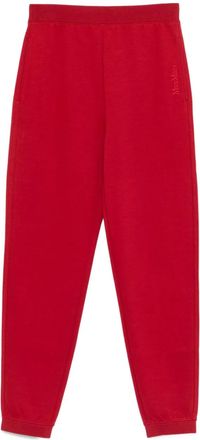 Max Mara Pantaloni sportivi con logo ricamato - Rosso