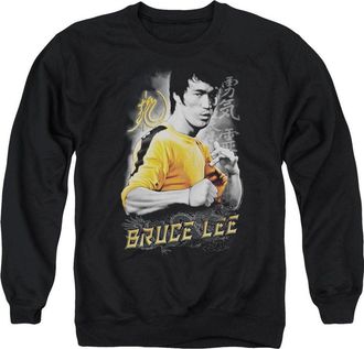 Gildan Bruce Lee Yellow Dragon Adult Crewneck Sweatshirt