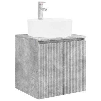 vidaXL Vanidad Con Lavabo De Pared Gris Hormig&oacute;n 49,5 X 44,5 X 65 Cm Vidaxl