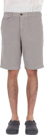 Myths Textured Cotton-Linen Casual Shorts