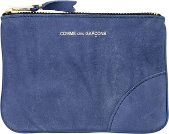 Comme Des Gar&ccedil;ons Washed Clutch - Dames - Portefeuilles - Blauw - ONE Size - Leer - Accessoires