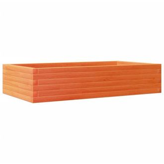 vidaXL Vidaxl - Jardinera Madera Maciza De Pino Marr&oacute;n Cera 110x60x23 Cm
