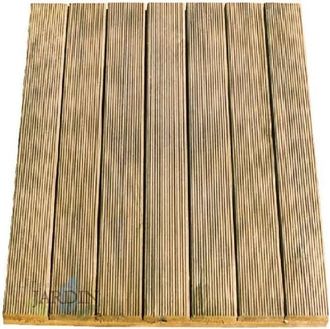 No Brand No Brand - Baldosa Madera Recta 100x100 Cm 36mm, Pavimento Exterior, Jard&iacute;n, Terraza, Decoraci&oacute;n