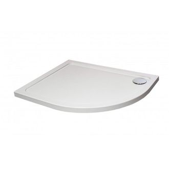 Clifton 1200mm x 800mm OFFSET Quadrant Shower Tray - RIGHT- STONE RESIN in White