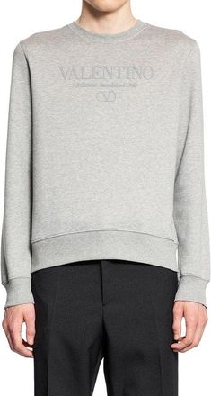 Valentino Mens Gray Cotton Sweatshirt Clothing