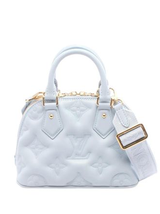 Louis Vuitton 2021-2025 Bubblegram Alma BB kalfsleren tas met monogram - Blauw