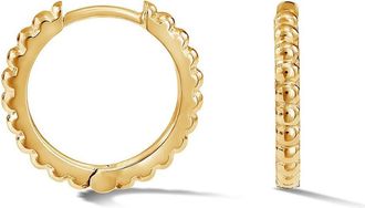 Dower & Hall Medium Dotty Huggie Hoops in Yellow Gold Vermeil at Nordstrom