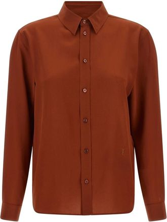 Saint Laurent Hemden - Dames - Blouses & Shirts - Oranje - Maat: S