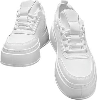 Generic ZBDP Autumn Mens Board Thick Sole Elevated Trendy Fashion Casual Shoes Student Four Seasons Little White Shoes