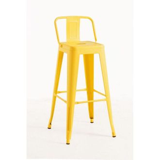 Regalos Miguel Taburetes Altos - Taburete Torix Respaldo - Amarillo Cuarzo