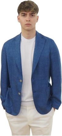 Barba Hombre, Chaquetas, Azul, Talla: L