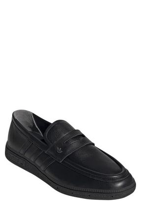 adidas Handball Spezial Premium Loafer in Black/black/grey at Nordstrom, Size 10.5