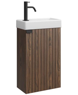 Badplaats Mueble De Ba&ntilde;o Bosco 40 X 22 Cm - Nogal - Mueble De Ba&ntilde;o Con Lav