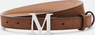 Max Mara Cintura Mclassic 20 in suede con logo