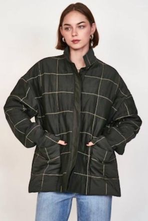 Mirth Tahoe Quilted Jacket In Black Olive