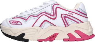 Msgm Msgm, Schoenen, Dames, Wit, 37 EU, Leer, Vortex Sneaker