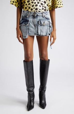 The Attico Fay Denim Cargo Skirt in Vintage Blue at Nordstrom Rack, Size 25