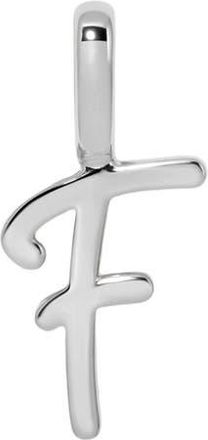 Made by Mary Script Initial Charm Silver in Silver Initial F at Nordstrom