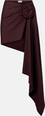 Magda Butrym Floral-appliqu&eacute; draped miniskirt