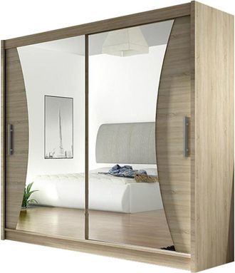 Mirjan24 Armario Closico 124, Roble Sonoma, 215x180x57cm, Puertas De Armario: Correderas, N&uacute;mero De Estantes: 0
