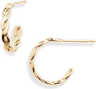 Nashelle Woven Hoop Earrings in Gold Fill at Nordstrom