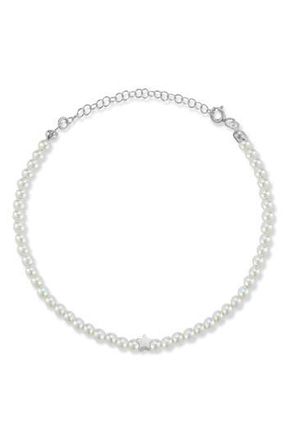 Sphera Milano Cultured Pearl Star Charm Bracelet in Silver at Nordstrom Rack
