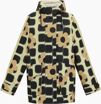 Regatta Womens Regatta Womens/Ladies Orla Kiely Giant Square Flower Mid Length Waterproof Jacket - Monochrome - Size: 16