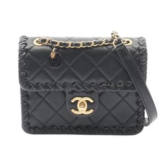 Chanel Pre-owned Matelasse Lamsleer Schoudertas - Dames - Pre-owned - Zwart - Maat: ONE Size Leer