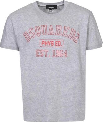 Dsquared2 Luxe Herenmode T-Shirt - Heren - T-shirts - Grijs - XL - Katoen - Tops
