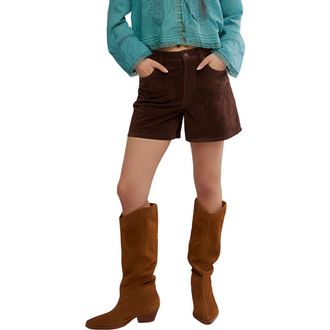 Free People Tippi Faux Suede Shorts in Chicory Coffee at Nordstrom Rack, Size 30