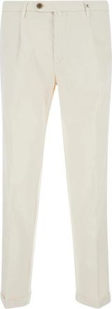 Myths Witte Broek Lang - Heren - Slim Fit Broeken - Wit - L - Katoen - Broeken
