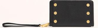 Hammitt Hammitt Bryant Wallet Black Brushed Gold Red Zip SML
