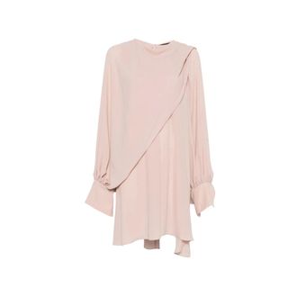 Gianluca Capannolo Short Dresses, female, Pink, Size: M Amina Draped Mini Dress