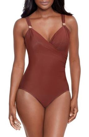 Miraclesuit Razzle Dazzle Siren One-Piece Swimsuit in Tmr at Nordstrom Rack, Size 12