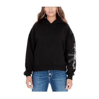 Calvin Klein Hooded Sweatshirt - Dames - Hoodies - Zwart - XS - Katoen - Hoodies & sweatvesten