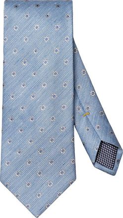 Eton Floral Dot Linen & Silk Tie in Light Blue at Nordstrom