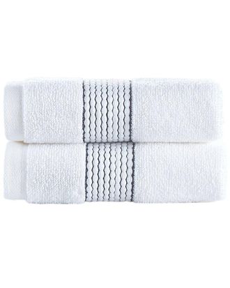 Brooks Brothers Rope Stripe Border 2Pc Wash Towels