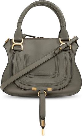 Chlo&eacute; Marcie Small Handbag - Dames - Schoudertassen - Groen - ONE Size - Katoen - Tassen