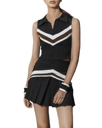 Port de Bras Serena Top in Black-Chantilly-Dark Chocolate at Nordstrom, Size X-Small