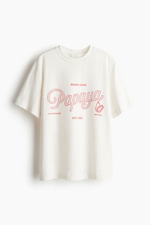 H&M T-Shirt mit Print - White