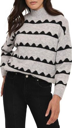 Mint Velvet Scallop Knit Sweater in Grey at Nordstrom, Size X-Large