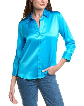 L'agence LAgence Dani 3/4-Sleeve Silk Blouse