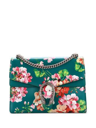 Gucci Dionysus Bag Blooms Print Leather Medium shoulder bag - Green