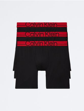 Calvin Klein Mens Calvin Klein Pro Fit 3-Pack Long Boxer Brief - Black - XL