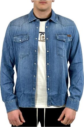 Liu Jo Denim overhemd voor mannen - Heren - Spijkeroverhemden - Blauw - XL - Denim - Overhemden