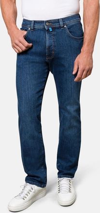 Pierre Cardin 5-Pocket-Jeans PIERRE CARDIN Dijon, Herren, Gr. 36, L&auml;nge 32, blau (dunkelblau used), Denim/Jeans, Obermaterial: 87% Baumwolle, 12% Polyester, 1% Elas