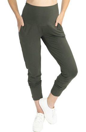 Angel Maternity Tapered Casual Maternity Pants in Khaki at Nordstrom, Size Xx-Large