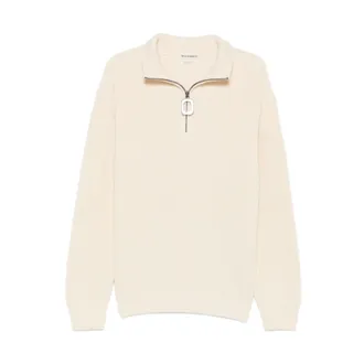 J.W.Anderson Half-zip Jumper - male - JW Anderson - Turtlenecks - Beige - M - Knitwear