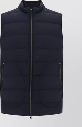 Herno high collar sleeveless quilted jacket