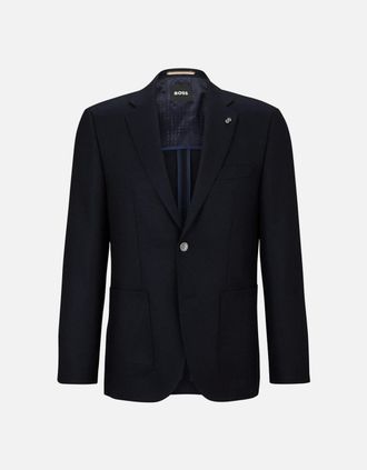 HUGO BOSS Mens Boss H-janson-233 Jacket Dark Blue - Navy - Size: 38/Regular